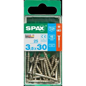 Spax schroef 'T-Star plus A2' RVS 30 x 3,5 mm - 25 stuks