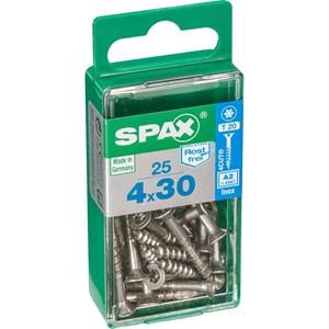 Spax schroef T-Star plus A2 RVS 30 x 4 mm - 25 stuks