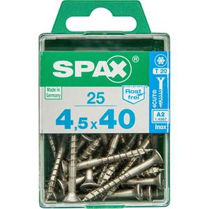 Spax schroef 'T-Star plus A2' RVS 40 x 4,5 mm - 25 stuks