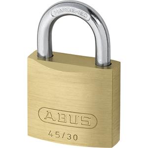 ABUS Hangslot, 45/30 lock-tag, VE = 12 stuks, messing