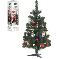 Black Box Trees Joy - Kunstkerstboom met Ornamenten - 30 LED - Multicolour - H90 cm