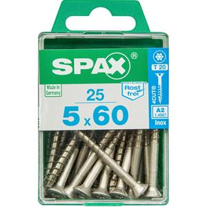 Universalschrauben 5.0 x 60 mm tx 20 Senkkopf - 25 Stk. Schrauben & Dübel - Spax