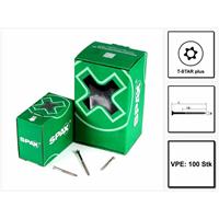Fassadenschraube 4,0 x 40 mm Edelstahl A2 100 Stk ( 0467000400403 ) Teilgewinde Mini Linsensenkkopf Torx T-STAR Plus T15 CUT - 