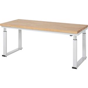 RAU Werktafel serie adlatus 600, 2000 x 900 x 740-1140 mm, beuken massief blad