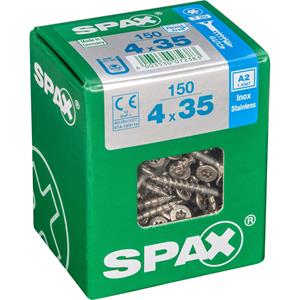 Spax schroef 'T-Star plus A2' RVS 35 x 4 mm - 150 stuks