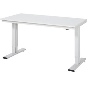 RAU Werktafel, elektrisch in hoogte verstelbaar, kunststof gecoat blad, draagvermogen 300 kg, b x d = 1500 x 800 mm