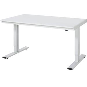 RAU Werktafel, elektrisch in hoogte verstelbaar, kunststof gecoat blad, draagvermogen 300 kg, b x d = 1500 x 1000 mm