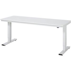 RAU Werktafel, elektrisch in hoogte verstelbaar, kunststof gecoat blad, draagvermogen 300 kg, b x d = 2000 x 800 mm