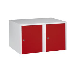 Wolf Opzetkast, 2 afdelingen, h x b x d = 445 x 800 x 500 mm, vuurrood