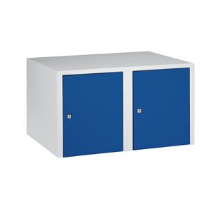 Wolf Opzetkast, 2 afdelingen, h x b x d = 445 x 800 x 500 mm, gentiaanblauw