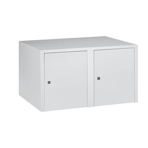 Wolf Opzetkast, 2 afdelingen, h x b x d = 445 x 800 x 500 mm, lichtgrijs