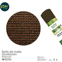EDM Braune Maschenrolle 80% 90gr 2x50mts