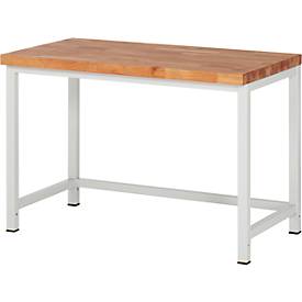 RAU Werkbank 8000-1 | 4-Fuß Schweißgestell | BxTxH 1250 x 700 x 840 mm | Buche | 
