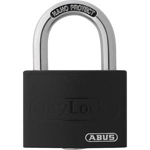 Abus Aluminiumhangschloss „MyLock T65AL“ 80286 Hangschloss Alu T65/40 Schwarz