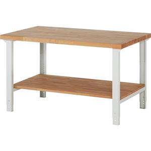 EUROKRAFTpro Werkbank, modulair systeem, met 1 aflegbord, diepte 900 mm, breedte 1500 mm