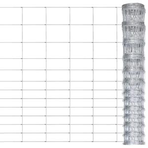 vidaXL Hek 50x1,6 m gegalvaniseerd staal zilverkleurig