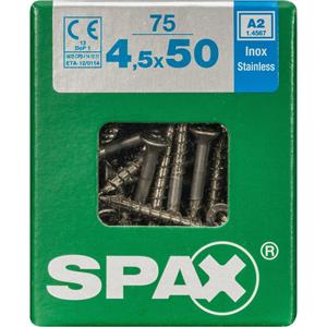 Spax schroef T-Star plus A2 RVS 50 x 4,5 mm - 75 stuks