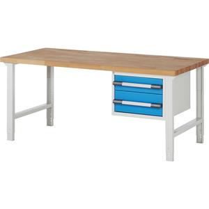 EUROKRAFTpro Werkbank, modulair systeem, met 2 laden, diepte 900 mm, breedte 2000 mm