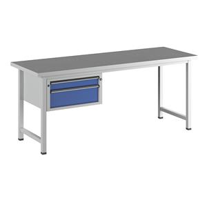 ANKE Werkbank, stellingbouw, 2 laden, breedte 2000 mm, universeel blad