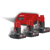 Milwaukee M12 NRG-603 M12 NRG pack, 3 x 6,0 Ah, lader 3A - 4933459208