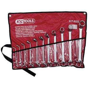 KSTOOLS KS TOOLS Doppel-Ringschlüssel-Satz, gekröpft, 11-tlg 6-32mm