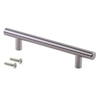 EMUCA Möbelgriff, D. 12 mm, Achsabstand 256 mm, Stahl, Satiniert vernickelt