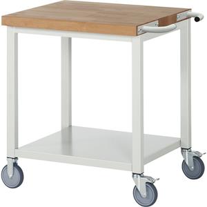 EUROKRAFTpro Verrijdbare werkbank, stellingbouw, verrijdbaar, met 1 legbord, breedte 750 mm