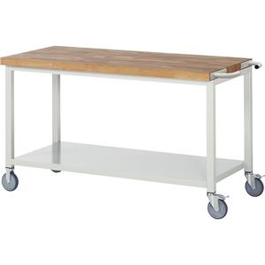 EUROKRAFTpro Verrijdbare werkbank, stellingbouw, verrijdbaar, met 1 legbord, breedte 1500 mm