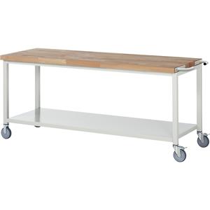 EUROKRAFTpro Verrijdbare werkbank, stellingbouw, verrijdbaar, met 1 legbord, breedte 2000 mm