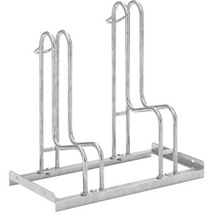Fietsenrek, enkelzijdig, 2 parkeerplaatsen, bandbreedte tot 55 mm