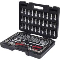 kstools KS Tools 1/4'' + 3/8'' CHROMEplus dopsleutelset, 99-delig, 6-kant, inch-maten, omschakelbaar