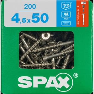 Spax schroef 'T-Star plus A2' RVS 50 x 4,5 mm - 200 stuks