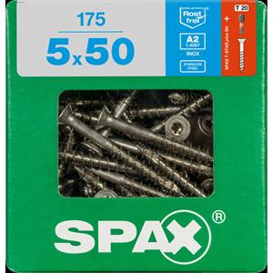 Spax schroef 'T-Star plus A2' RVS 50 x 5 mm - 175 stuks