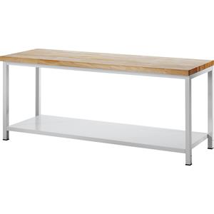 RAU Werkbank, stellingbouw, 1 aflegplateau van plaatstaal, diepte 700 mm, breedte 2000 mm