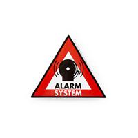 Waarschuwingssticker | Pictogram alarmsysteem | Set van 5 stuks