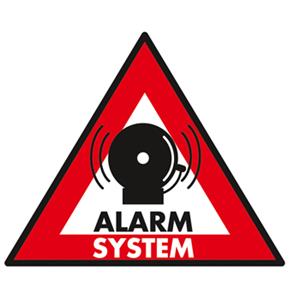 Nedis Waarschuwingssticker | Pictogram alarmsysteem | Set van 5 stuks