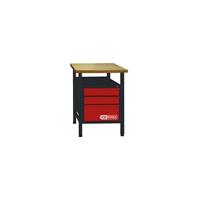 KSTOOLS KS Tools Werkbank mit 3 Schubladen, H840 x B600 x T600 mm