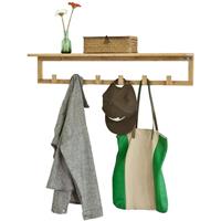 SOBUY Flurgarderobe,Wandgarderobe,Handtuchhalter aus Bambus,FHK06-N - 