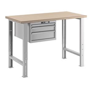 Lista Werkbank - komplett, Buche-Multiplex-Arbeitsplatte, Höhe 740 – 1090 mm, - 