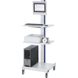 RAU Computerstandaard type 6018, B 650 x D 650 x H 1850 mm, mobiel