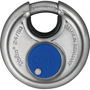 ABUS Hangslot Diskus, 24IB/60 lock-tag, VE = 6 stuks, roestvast staal