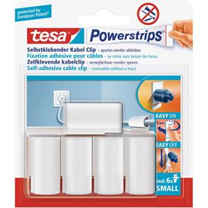 GLOBAL HEADQUARTERS - TESA SE Tesa Powerstrips Kabel Clip weiss Wiederverwendbar small 5 Stück