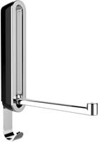 Wenko Klapphaken Premium Sigma Nachtschwarz - Gehäuse: Schwarz, Haken: Silber glänzend, Magnet und Gegenstück aus Eisen verbau - 