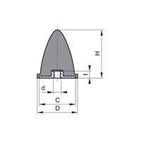 ITEC Gummi Anschlag Puffer GP EP 15x15 M4