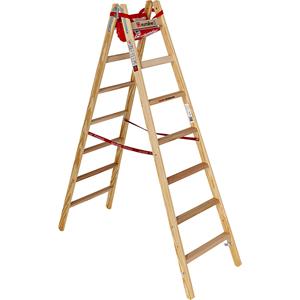 Holz-Stehleiter mit Komfort-Breitsprossen