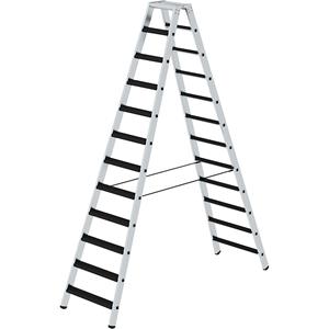 EUROKRAFTpro Stufen-Stehleiter, beidseitig
