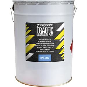 a.m.p.e.r.e Verf voor wegmarkering, emmer van 25 kg, blauw