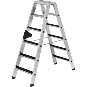 MUNK Tredenbokladder CLIP-STEP, tweezijdig begaanbaar, geprofileerd, 2 x 6 treden