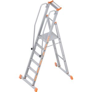 Layher Aluminium platformtrappen, eenzijdig begaanbaar, inklapbaar, 6 treden