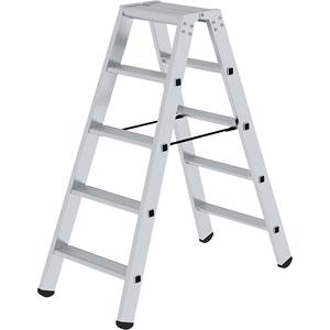 EUROKRAFTpro Treden-boktrap, tweezijdig, standaarduitvoering, 2 x 5 treden